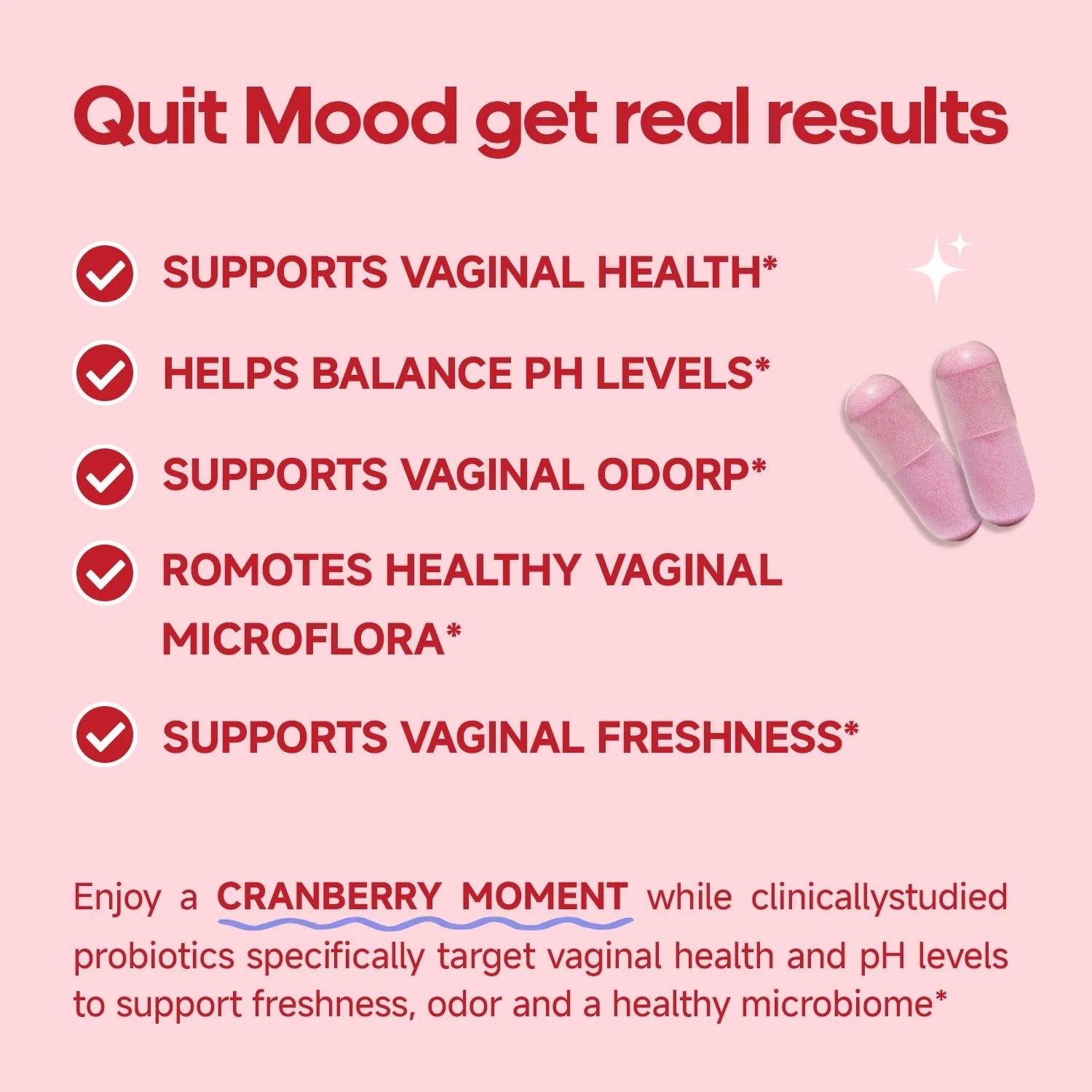 Quitmood Queen's Female - Focused Once - daily Women's complete V - Probiotics for Women - pH Balance, Odor Control, Yeast & Flora - silverfoxgoods
